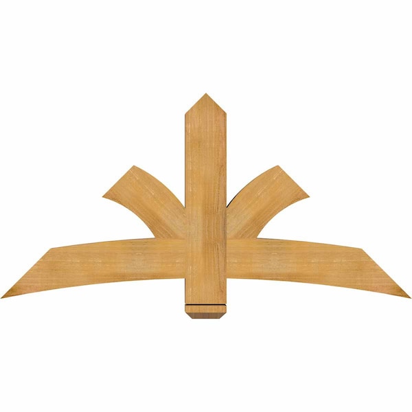 Ekena Millwork Davenport Rough Sawn Timber Gable Bracket, Western Red Cedar, 60"W x 30"H x 4"D x 6"F, 12/12 Pitch GBW060X30X0406DAV00RWR - main